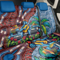 Afro-Caribbean Back Car Seat Cover African Dashiki Style with Caribbean Music with Blue Iguanas - Wonder Print Shop