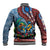 Afro-Caribbean Baseball Jacket African Dashiki Style with Caribbean Music with Blue Iguanas - Wonder Print Shop