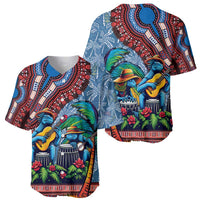 Afro-Caribbean Baseball Jersey African Dashiki Style with Caribbean Music with Blue Iguanas - Wonder Print Shop