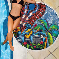 Afro-Caribbean Beach Blanket African Dashiki Style with Caribbean Music with Blue Iguanas - Wonder Print Shop