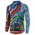 Afro-Caribbean Button Sweatshirt African Dashiki Style with Caribbean Music with Blue Iguanas - Wonder Print Shop