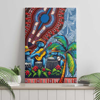 Afro-Caribbean Canvas Wall Art African Dashiki Style with Caribbean Music with Blue Iguanas - Wonder Print Shop