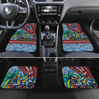 Afro-Caribbean Car Mats African Dashiki Style with Caribbean Music with Blue Iguanas - Wonder Print Shop