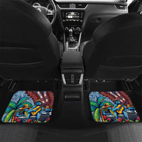 Afro-Caribbean Car Mats African Dashiki Style with Caribbean Music with Blue Iguanas - Wonder Print Shop