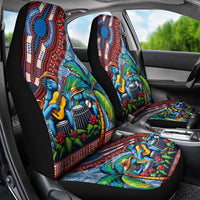 Afro-Caribbean Car Seat Cover African Dashiki Style with Caribbean Music with Blue Iguanas - Wonder Print Shop