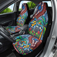 Afro-Caribbean Car Seat Cover African Dashiki Style with Caribbean Music with Blue Iguanas - Wonder Print Shop