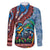 Afro-Caribbean Family Matching Summer Maxi Dress and Hawaiian Shirt African Dashiki Style with Caribbean Music with Blue Iguanas - Wonder Print Shop
