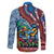 Afro-Caribbean Family Matching Summer Maxi Dress and Hawaiian Shirt African Dashiki Style with Caribbean Music with Blue Iguanas - Wonder Print Shop