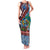 Afro-Caribbean Family Matching Tank Maxi Dress and Hawaiian Shirt African Dashiki Style with Caribbean Music with Blue Iguanas - Wonder Print Shop