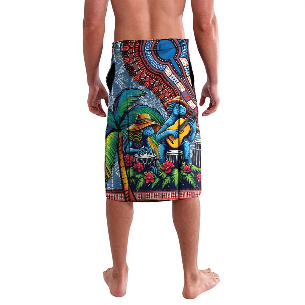 Afro-Caribbean Lavalava African Dashiki Style with Caribbean Music with Blue Iguanas - Wonder Print Shop