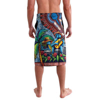 Afro-Caribbean Lavalava African Dashiki Style with Caribbean Music with Blue Iguanas - Wonder Print Shop