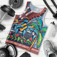 Afro-Caribbean Men Tank Top African Dashiki Style with Caribbean Music with Blue Iguanas - Wonder Print Shop
