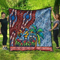 Afro-Caribbean Quilt African Dashiki Style with Caribbean Music with Blue Iguanas - Wonder Print Shop