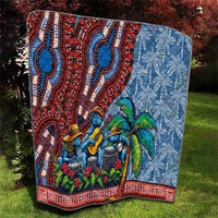 Afro-Caribbean Quilt African Dashiki Style with Caribbean Music with Blue Iguanas - Wonder Print Shop