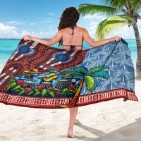 Afro-Caribbean Sarong African Dashiki Style with Caribbean Music with Blue Iguanas - Wonder Print Shop