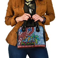 Afro-Caribbean Shoulder Handbag African Dashiki Style with Caribbean Music with Blue Iguanas - Wonder Print Shop