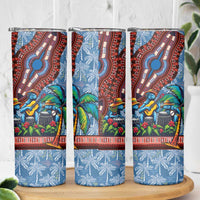 Afro-Caribbean Skinny Tumbler African Dashiki Style with Caribbean Music with Blue Iguanas - Wonder Print Shop