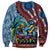 Afro-Caribbean Sweatshirt African Dashiki Style with Caribbean Music with Blue Iguanas - Wonder Print Shop