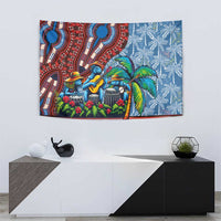 Afro-Caribbean Tapestry African Dashiki Style with Caribbean Music with Blue Iguanas - Wonder Print Shop