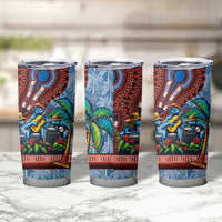Afro-Caribbean Tumbler Cup African Dashiki Style with Caribbean Music with Blue Iguanas - Wonder Print Shop