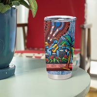 Afro-Caribbean Tumbler Cup African Dashiki Style with Caribbean Music with Blue Iguanas - Wonder Print Shop