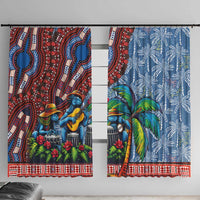 Afro-Caribbean Window Curtain African Dashiki Style with Caribbean Music with Blue Iguanas - Wonder Print Shop