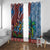 Afro-Caribbean Window Curtain African Dashiki Style with Caribbean Music with Blue Iguanas - Wonder Print Shop