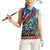 Afro-Caribbean Women Sleeveless Polo Shirt African Dashiki Style with Caribbean Music with Blue Iguanas - Wonder Print Shop