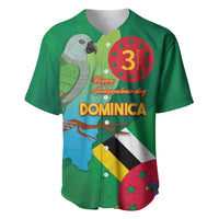 Dominica Independence Day Baseball Jersey Imperial Amazon With National Flag and Map - Wonder Print Shop