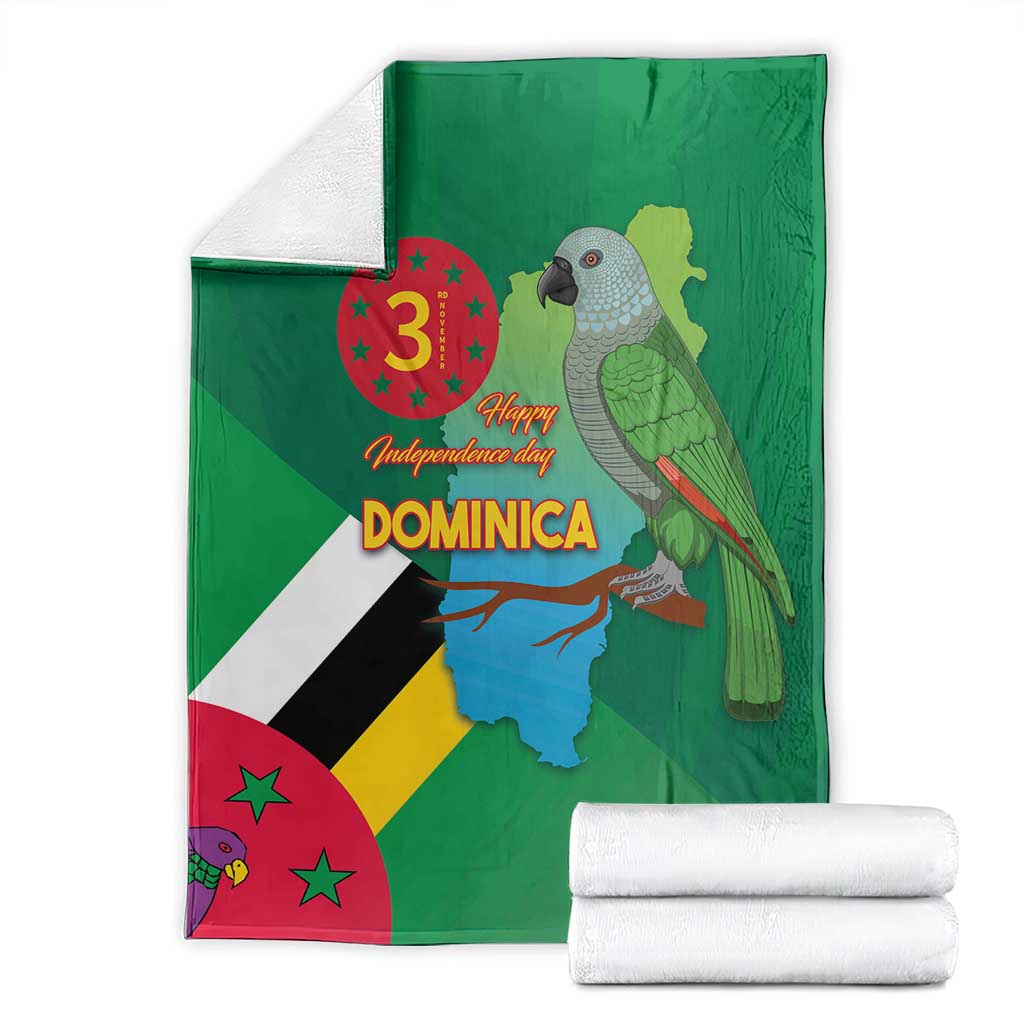Dominica Independence Day Blanket Imperial Amazon With National Flag and Map