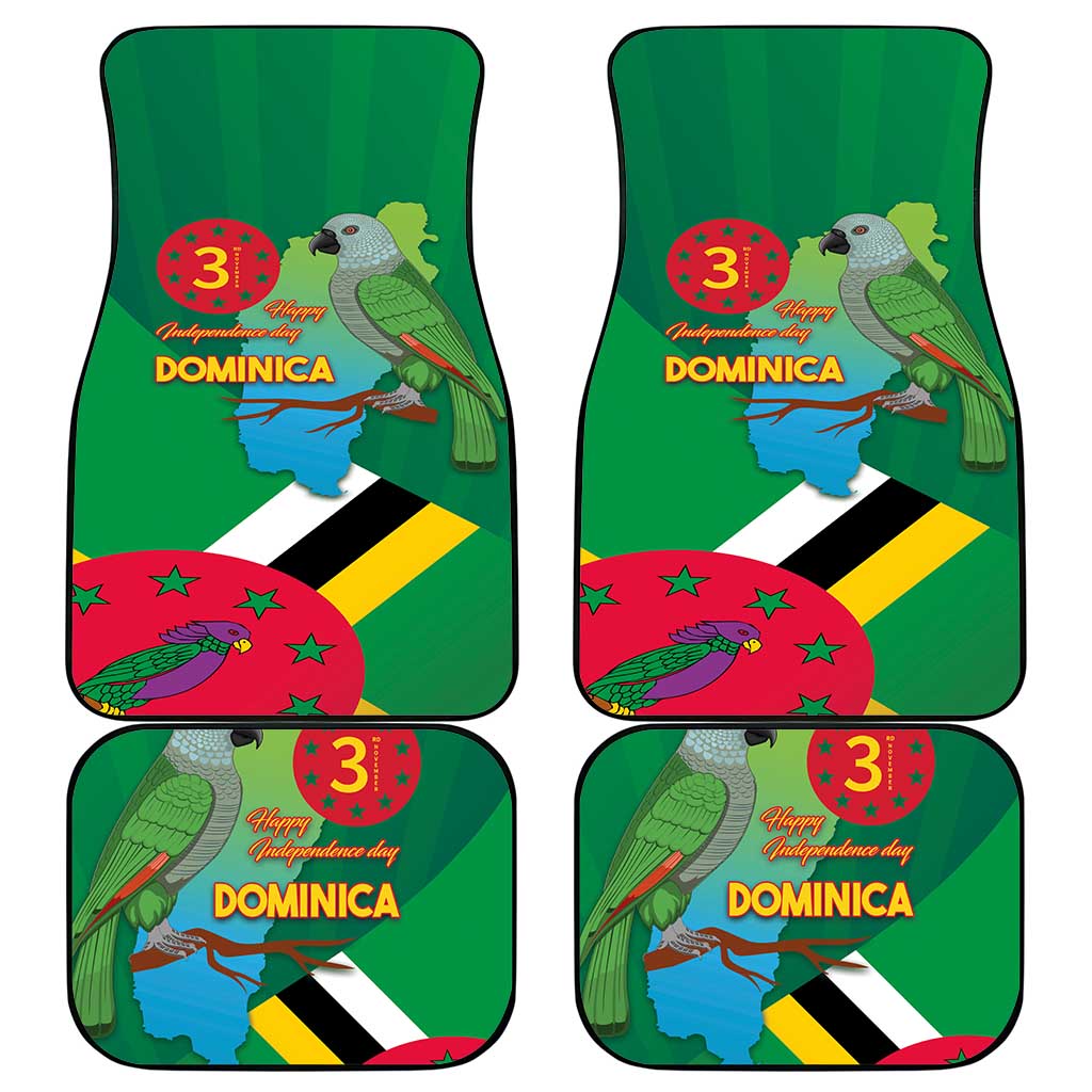 Dominica Independence Day Car Mats Imperial Amazon With National Flag and Map - Wonder Print Shop