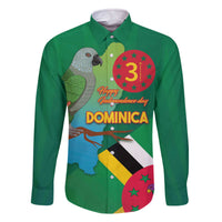 Dominica Independence Day Family Matching Off The Shoulder Long Sleeve Dress and Hawaiian Shirt Imperial Amazon With National Flag and Map - Wonder Print Shop