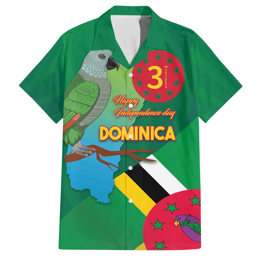 Dominica Independence Day Hawaiian Shirt Imperial Amazon With National Flag and Map - Wonder Print Shop