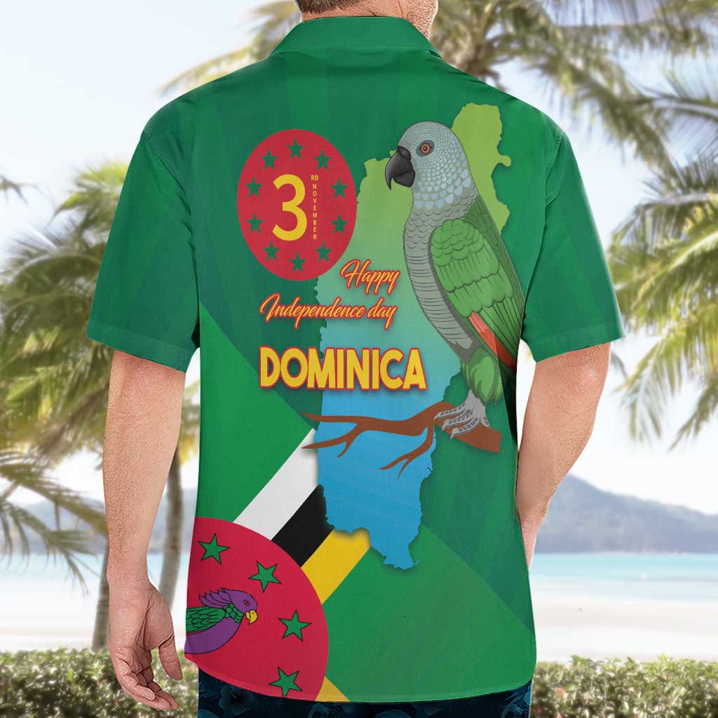 Dominica Independence Day Hawaiian Shirt Imperial Amazon With National Flag and Map - Wonder Print Shop