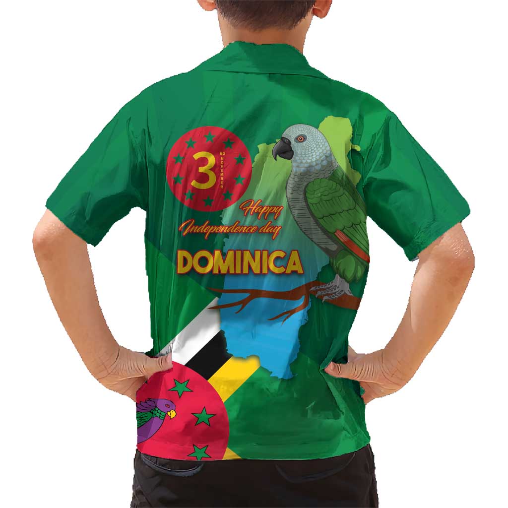 Dominica Independence Day Hawaiian Shirt Imperial Amazon With National Flag and Map - Wonder Print Shop