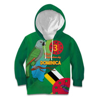 Dominica Independence Day Kid Hoodie Imperial Amazon With National Flag and Map - Wonder Print Shop