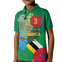 Dominica Independence Day Kid Polo Shirt Imperial Amazon With National Flag and Map - Wonder Print Shop