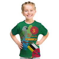 Dominica Independence Day Kid T Shirt Imperial Amazon With National Flag and Map - Wonder Print Shop