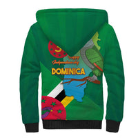 Dominica Independence Day Sherpa Hoodie Imperial Amazon With National Flag and Map - Wonder Print Shop