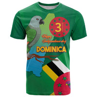 Dominica Independence Day T Shirt Imperial Amazon With National Flag and Map - Wonder Print Shop