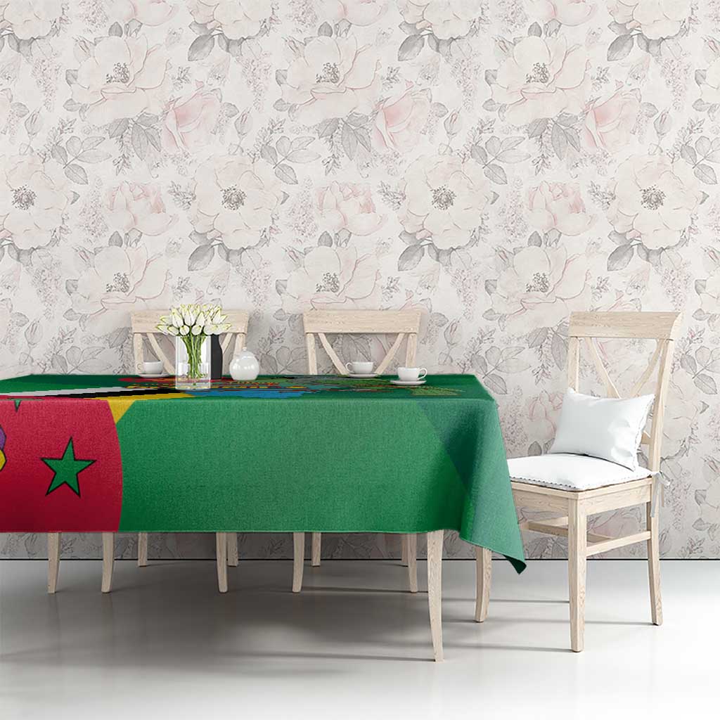 Dominica Independence Day Tablecloth Imperial Amazon With National Flag and Map - Wonder Print Shop
