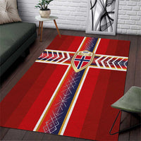 Norway National Football Area Rug Vikings Heritage Sporty Style - Wonder Print Shop