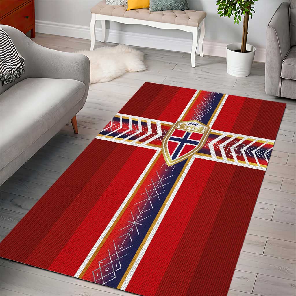 Norway National Football Area Rug Vikings Heritage Sporty Style - Wonder Print Shop