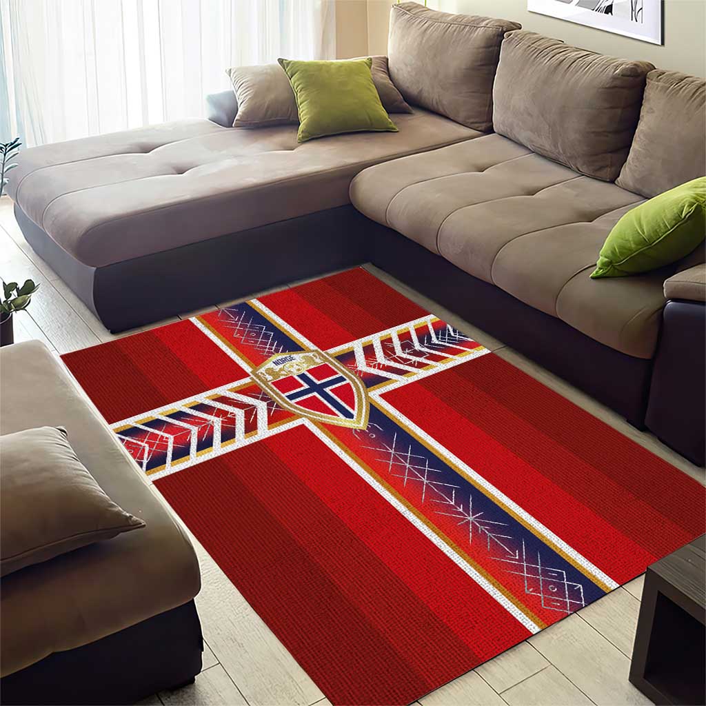 Norway National Football Area Rug Vikings Heritage Sporty Style - Wonder Print Shop