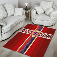 Norway National Football Area Rug Vikings Heritage Sporty Style - Wonder Print Shop