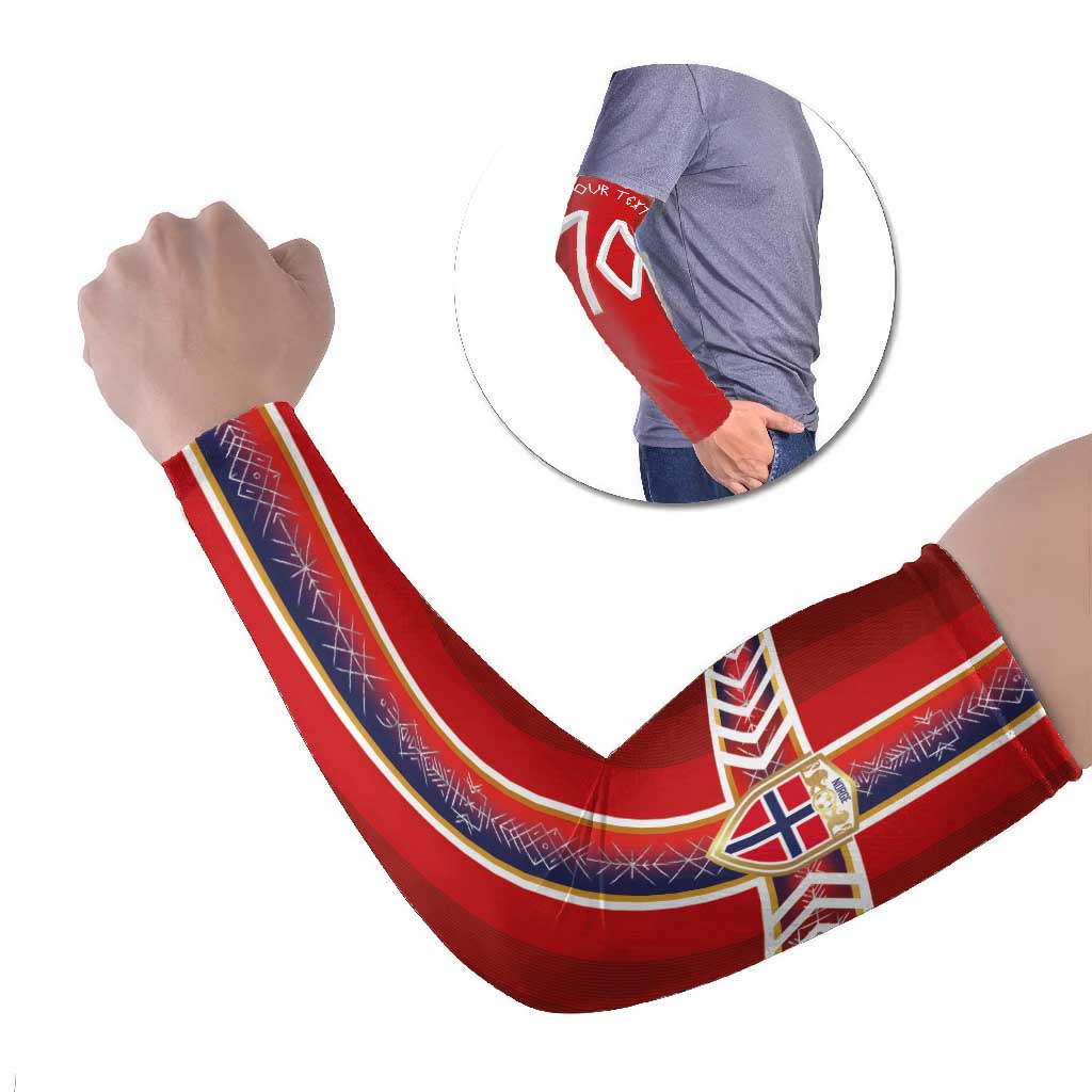 Custom Norway National Football Arm Sleeves Vikings Heritage Sporty Style - Wonder Print Shop
