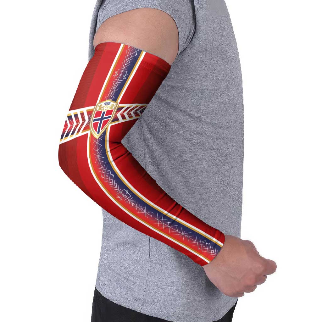 Custom Norway National Football Arm Sleeves Vikings Heritage Sporty Style - Wonder Print Shop