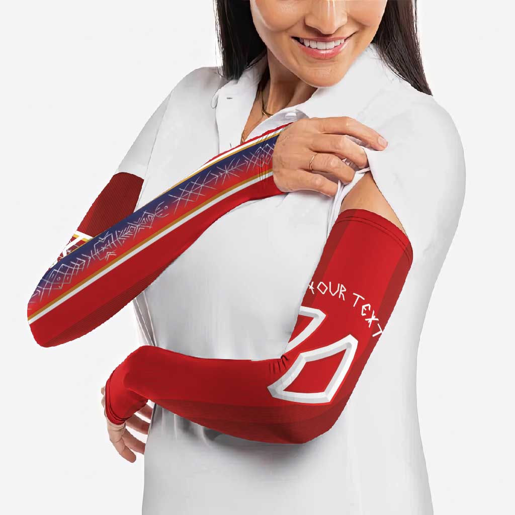 Custom Norway National Football Arm Sleeves Vikings Heritage Sporty Style - Wonder Print Shop