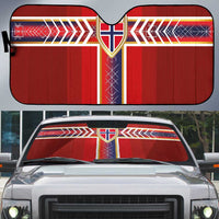 Norway National Football Auto Sun Shade Vikings Heritage Sporty Style - Wonder Print Shop