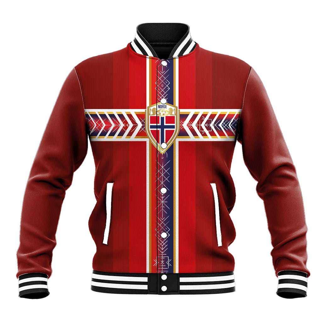 Custom Norway National Football Baseball Jacket Vikings Heritage Sporty Style - Wonder Print Shop